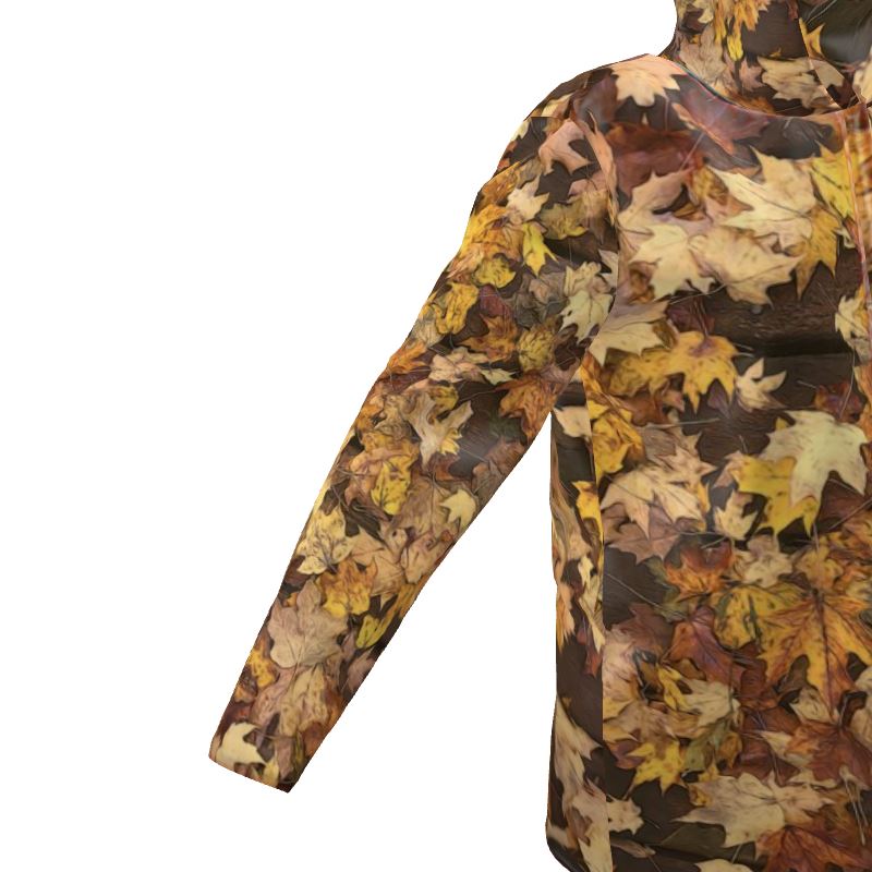 Late October Leaves Women's Hooded Rain Mac
