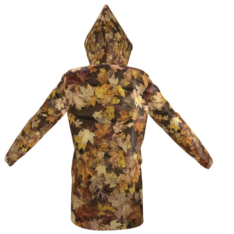 Late October Leaves Women's Hooded Rain Mac