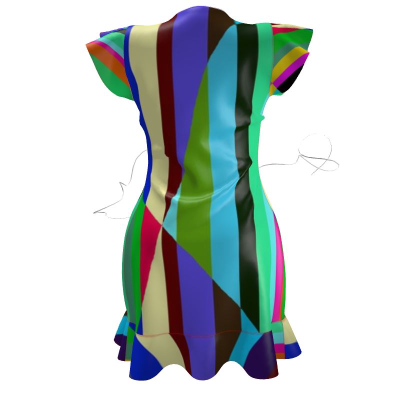 Stripes Interrupted Tea Dress
