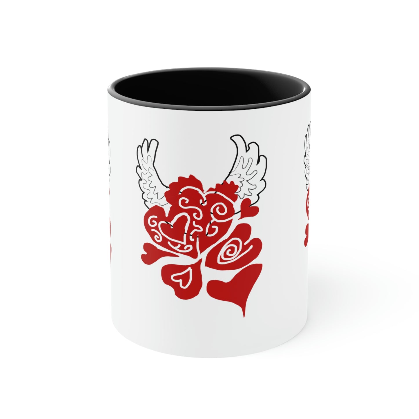 Hearts and Wings Accent Mug