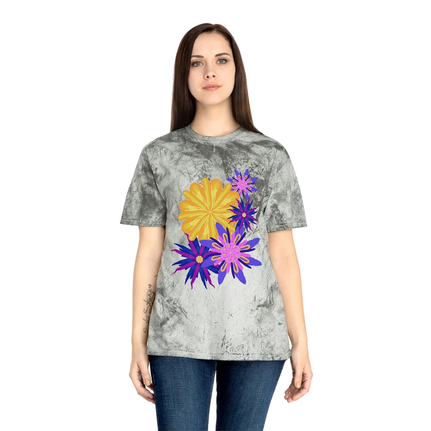 Fanciful Flowers 2 Unisex Color Blast T-Shirt
