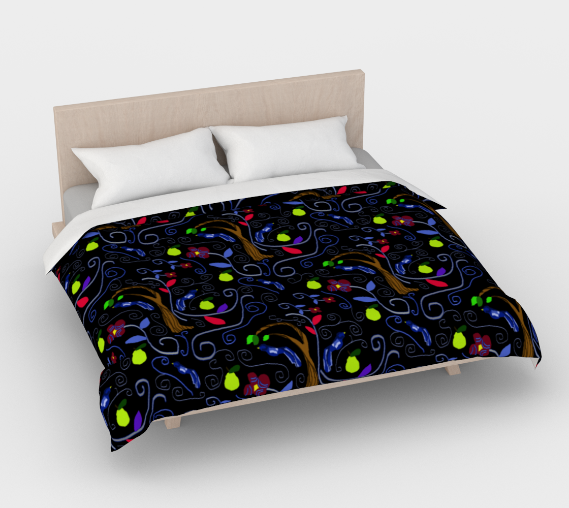 Birds and Scrolls Duvet Cover