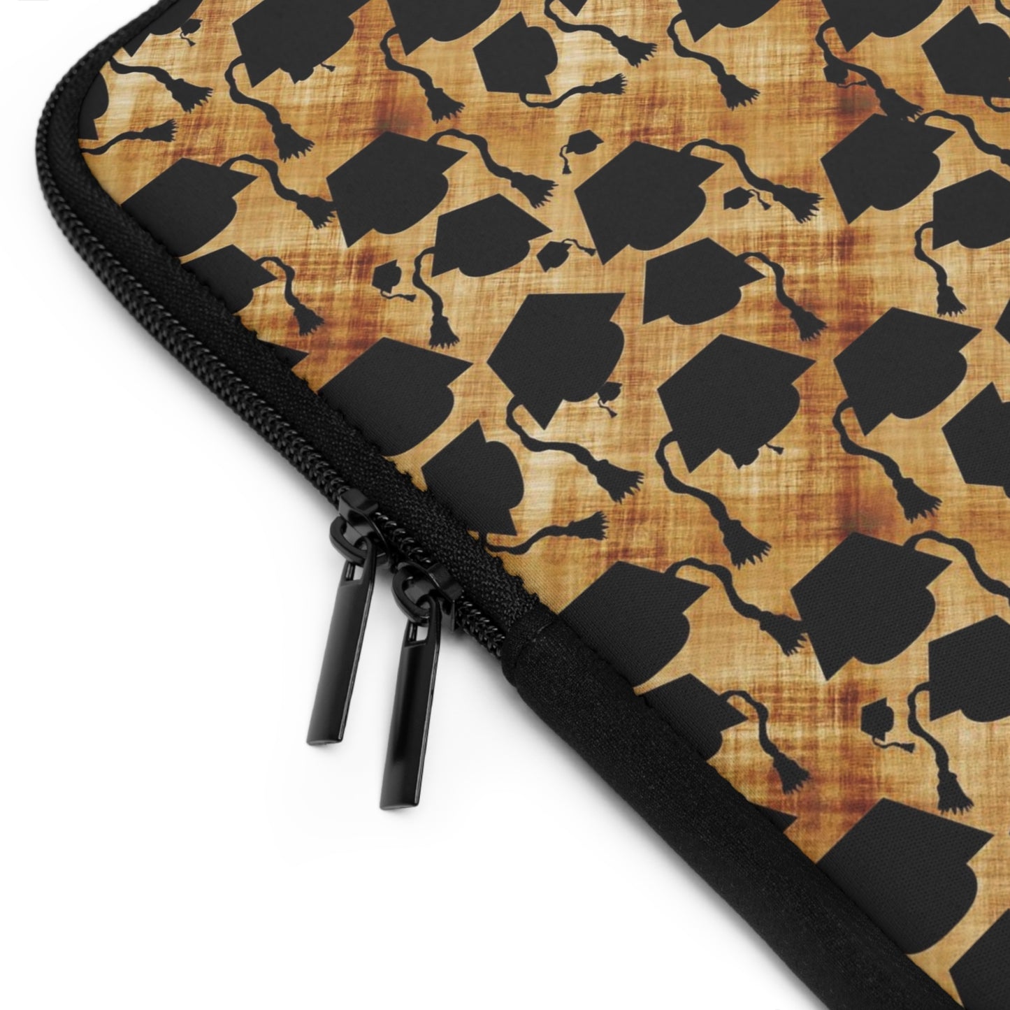 Graduation Hats Pattern Laptop Sleeve