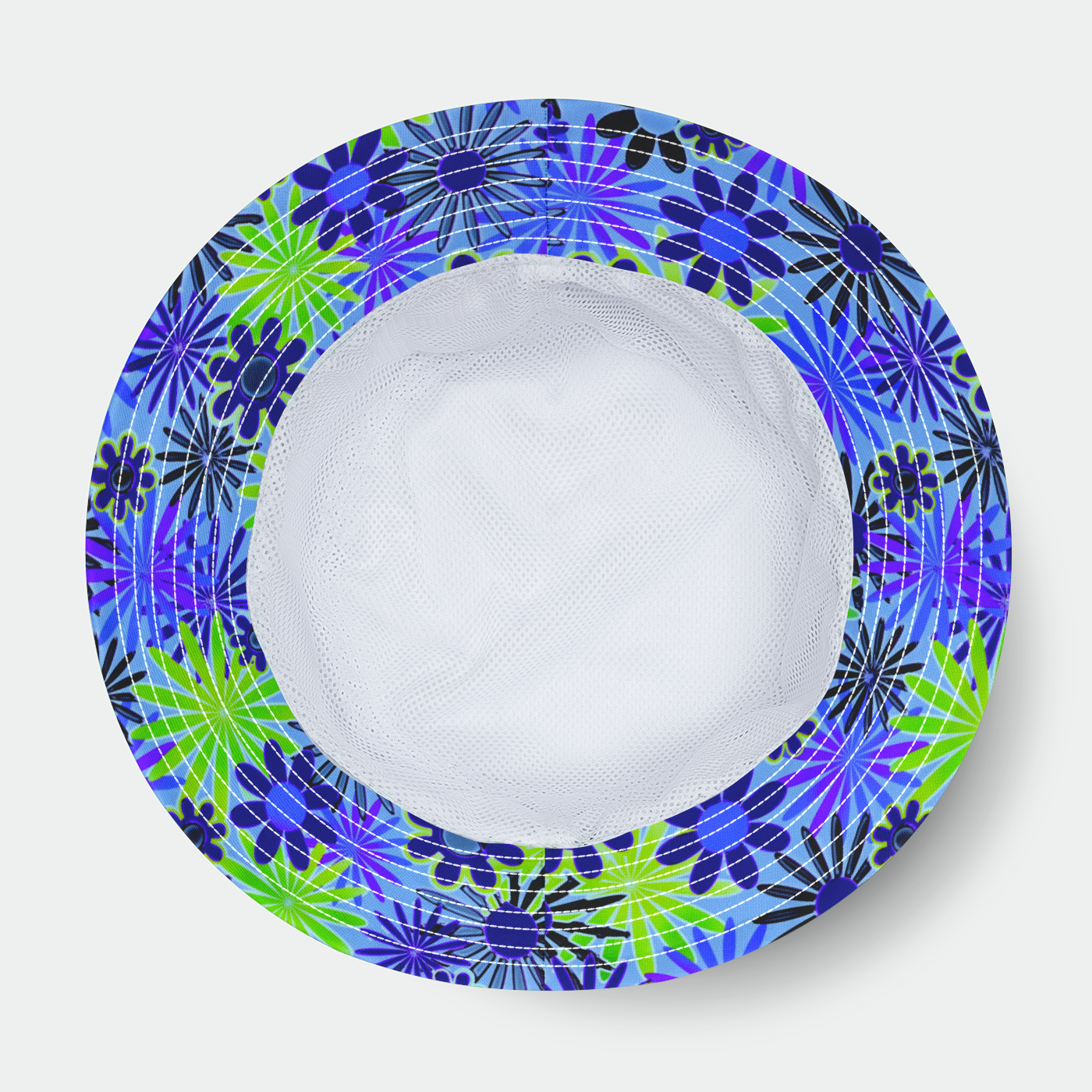Blue and Green Daisies Bucket Hat