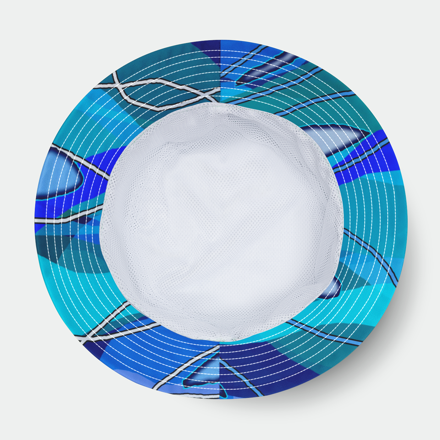 Wavy Blue Bucket Hat