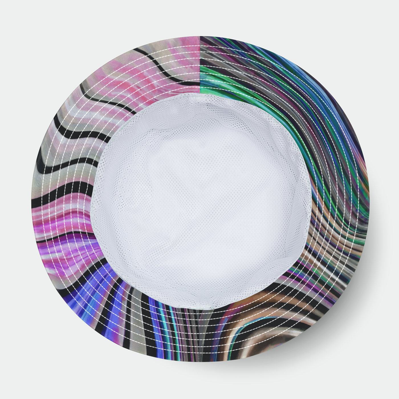 Pastel Pearl Wave Bucket Hat