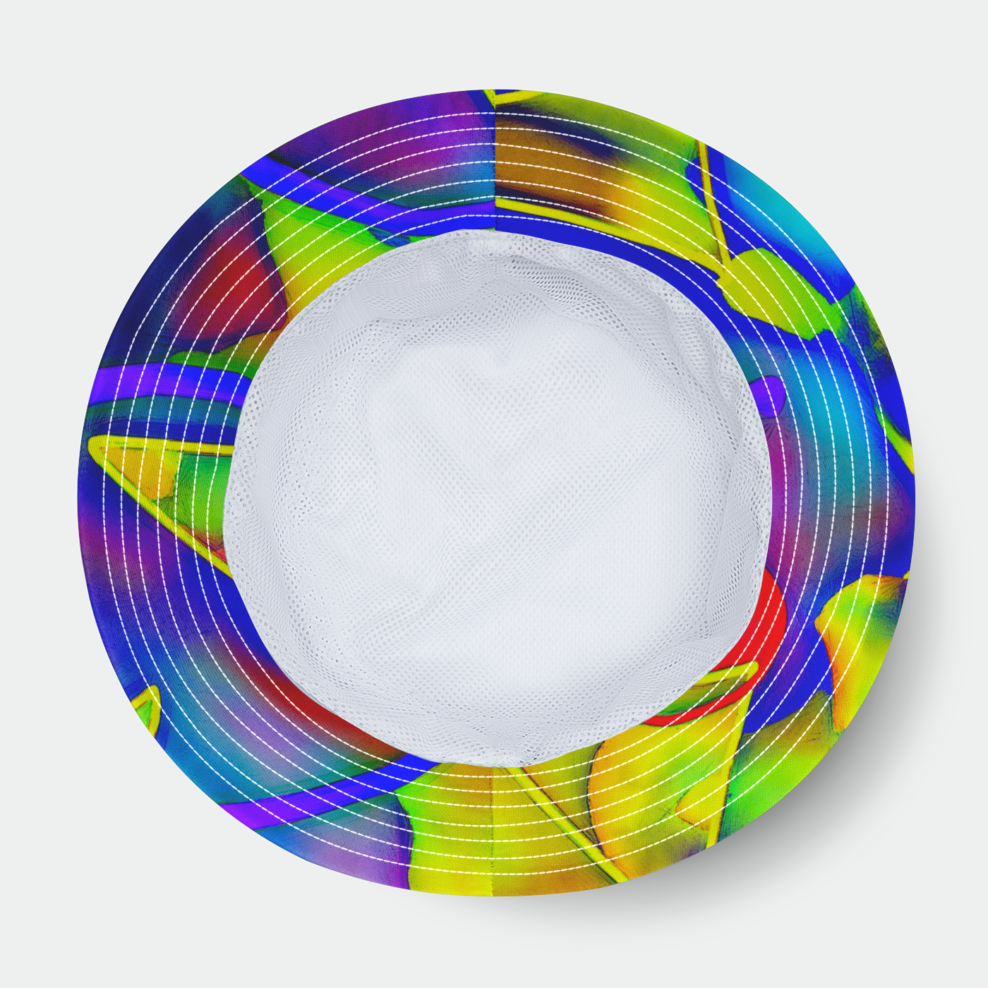 Yellow Triangles Abstract Bucket Hat