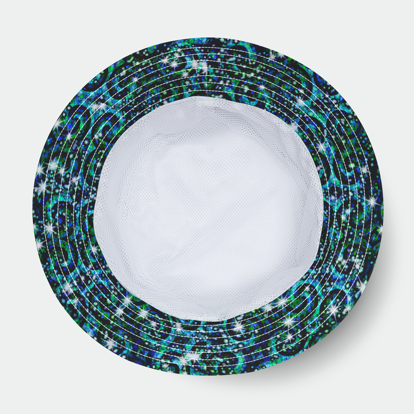 Blue Sparkle Swirl Bucket Hat