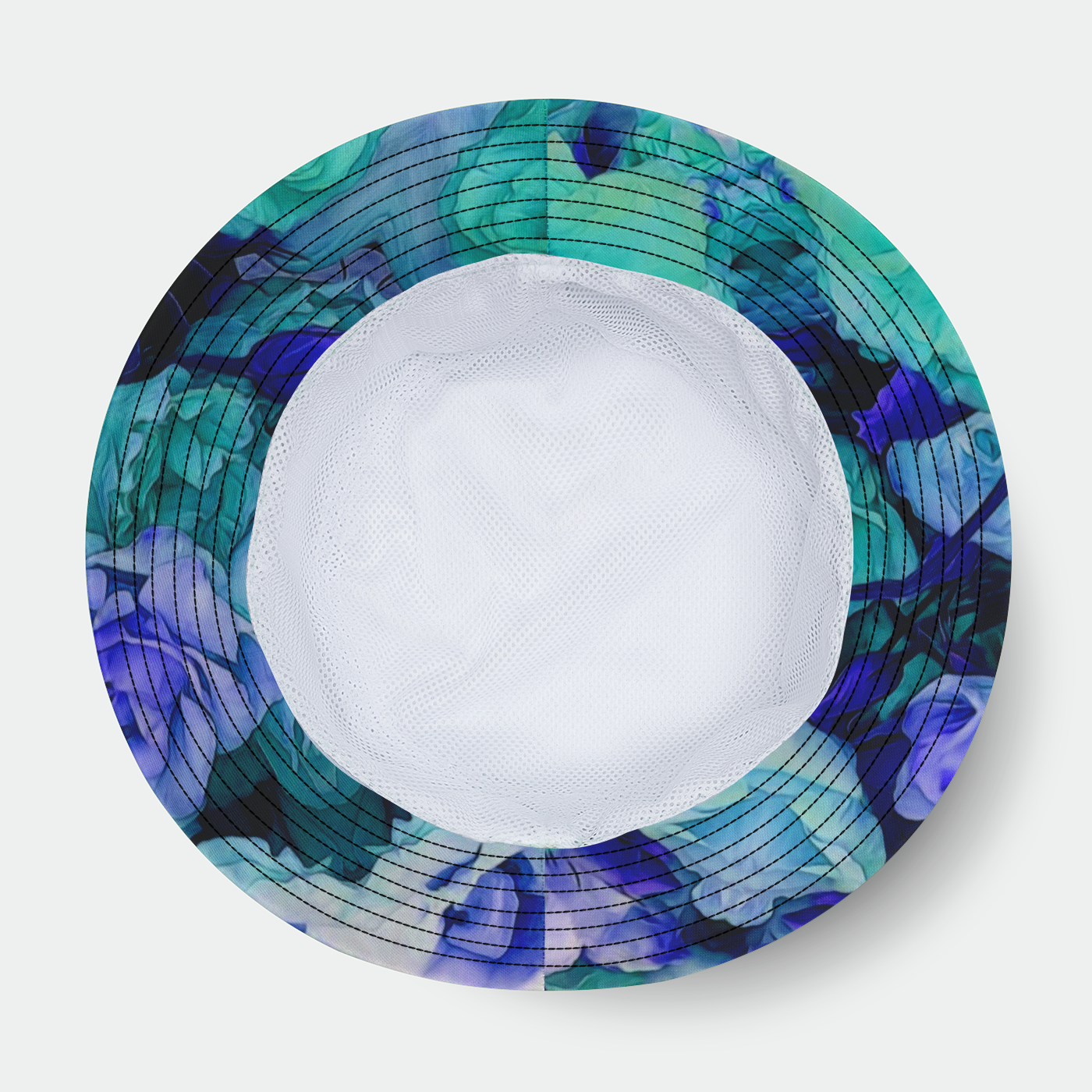 Aqua Flower Kaleidoscope Bucket Hat
