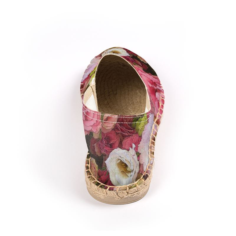 Pink Lisianthus Flowers Espadrilles