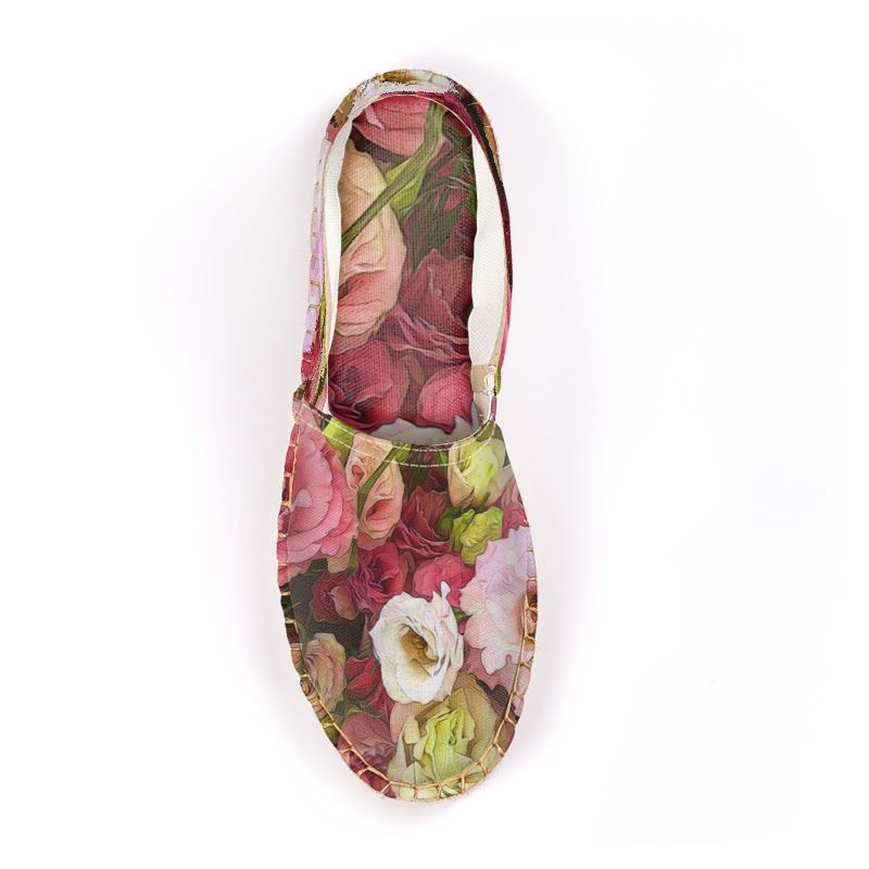 Pink Lisianthus Flowers Espadrilles