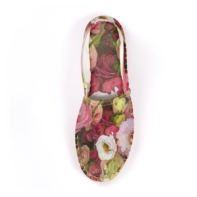 Pink Lisianthus Flowers Espadrilles