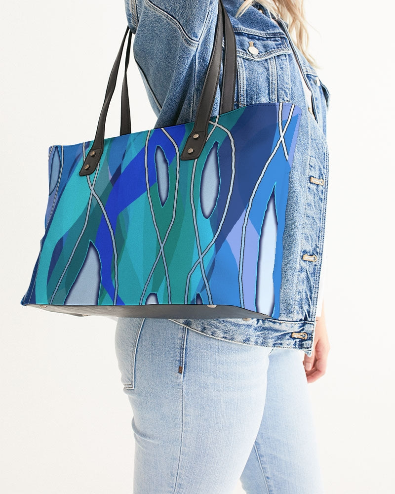 Wavy Blue Stylish Tote