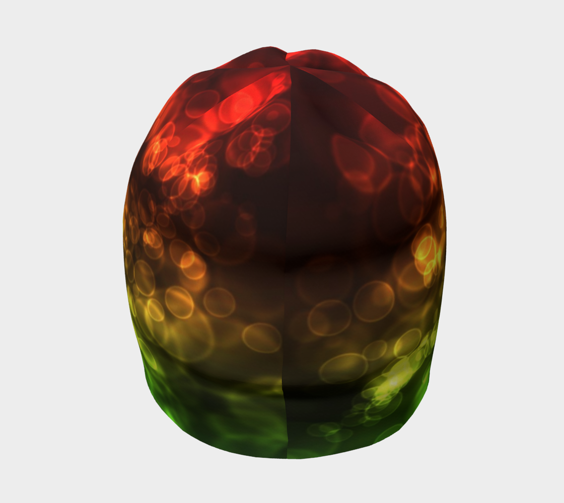 Red Green Bokeh Light Hat