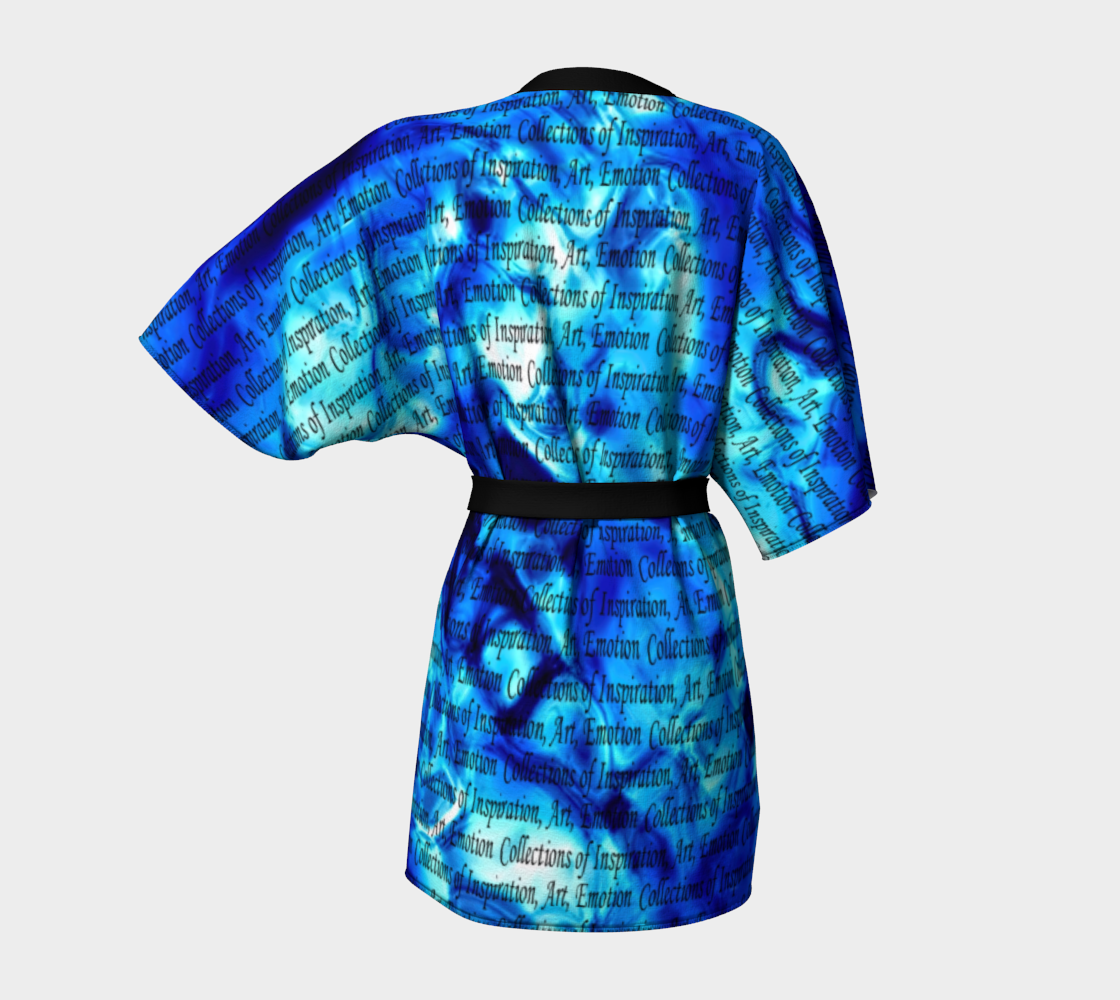 Inspiration In Blue Kimono Robe