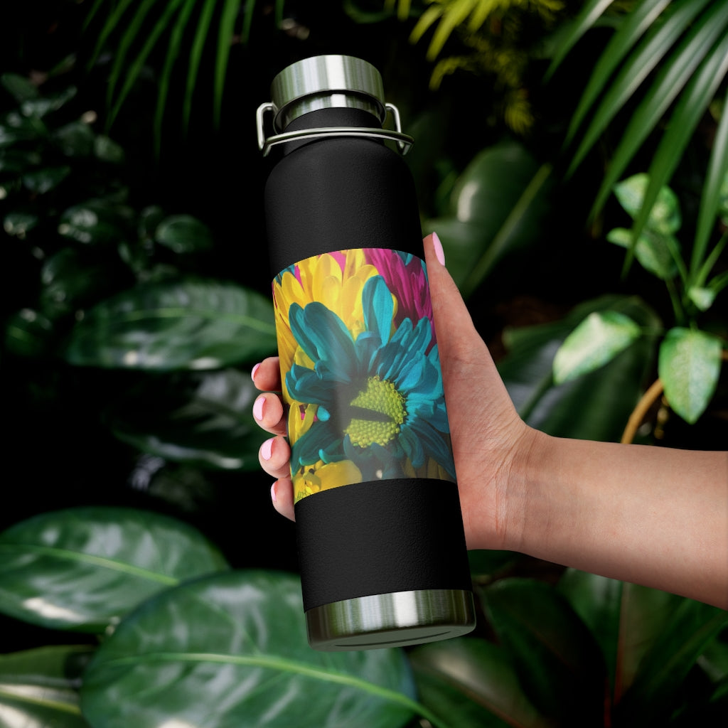 Raw Flowers 4 22oz Vacuum Insulated Bottle