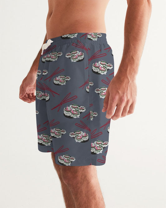 Sushi Pattern Men's Swim Trunk