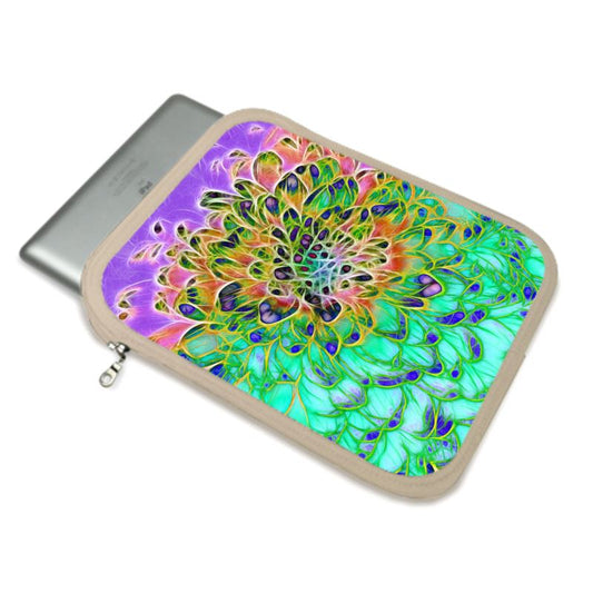 Abstract Peacock Chrysanthemum iPad Case