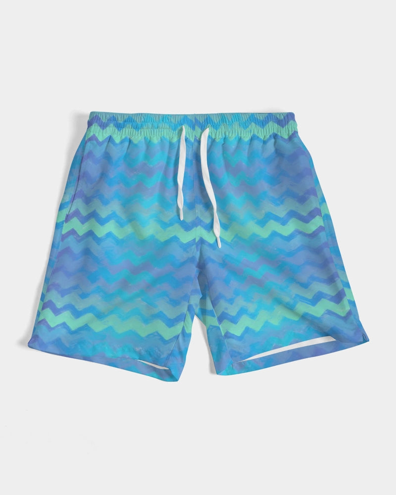 Mermaid Stripes Men's Swim Trunk