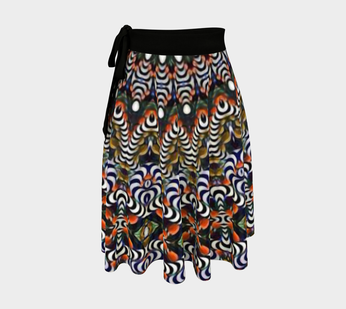 Stripes and Spirals Wrap Skirt