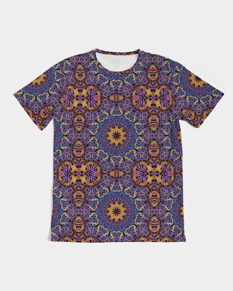 Blue Gold Celtic Kaleidoscope Men's Tee