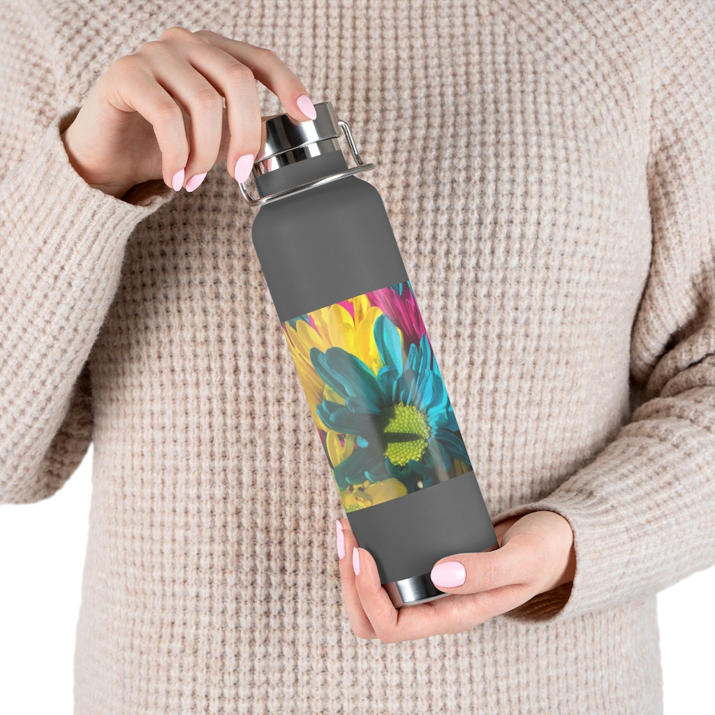 Raw Flowers 4 22oz Vacuum Insulated Bottle