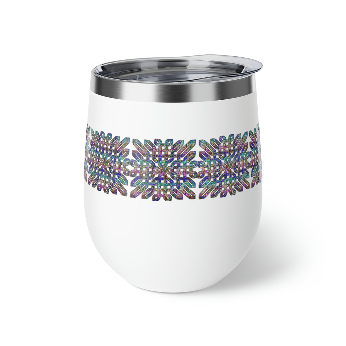 Dichroic Celtic Knot Copper Vacuum Insulated Cup, 12oz