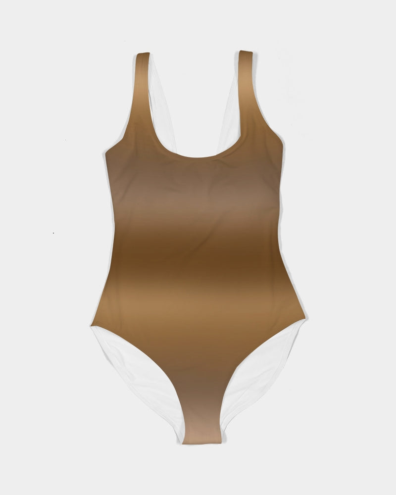 Coffee Gradient Women's One-Piece Swimsuit