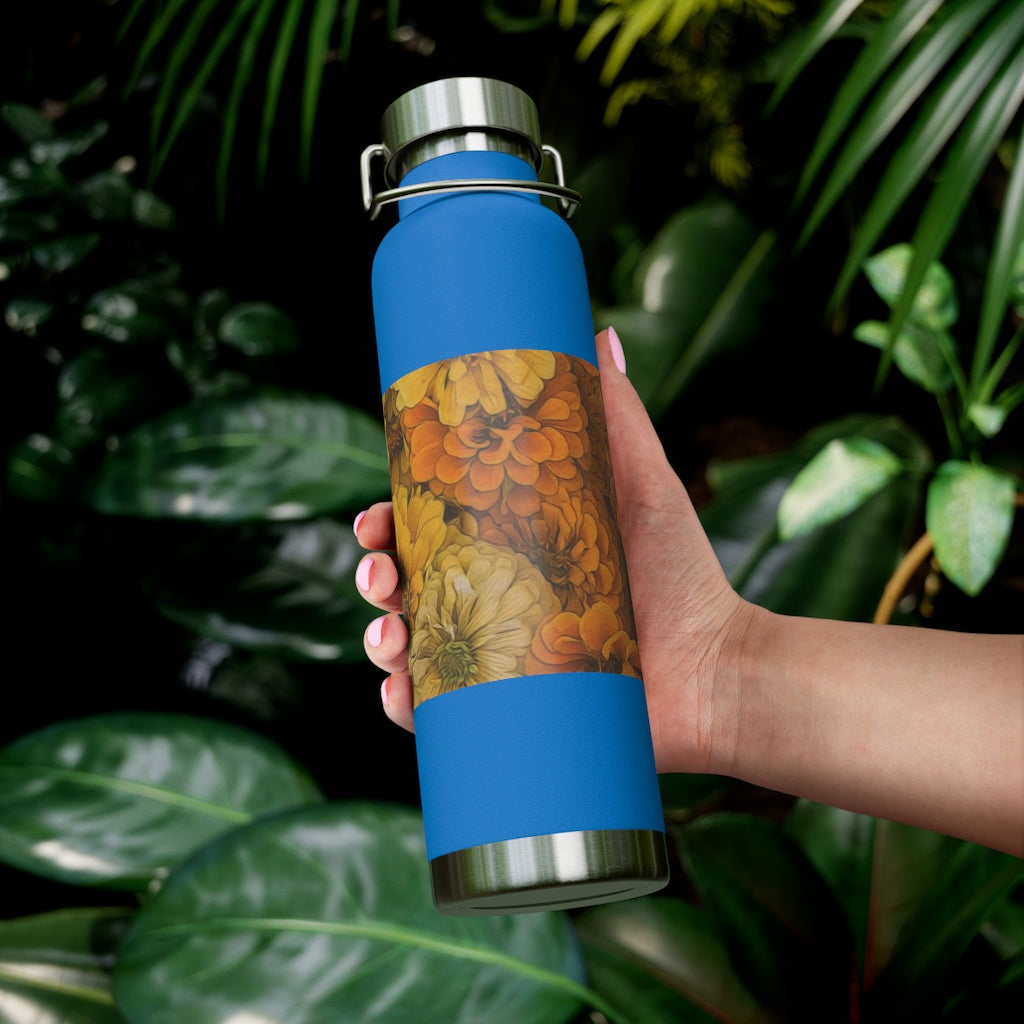 Yellow Zinnias 22oz Vacuum Insulated Bottle