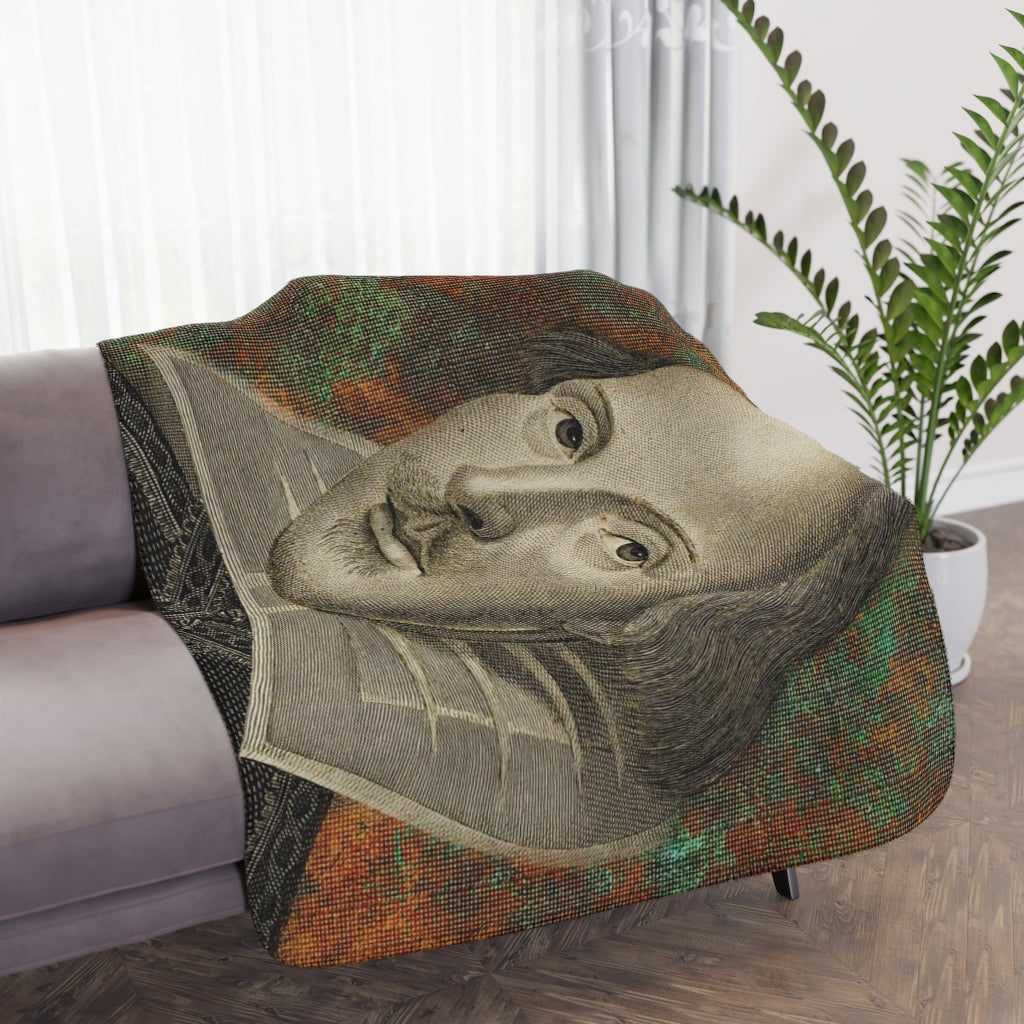 William Shakespeare Tan Sherpa Blanket