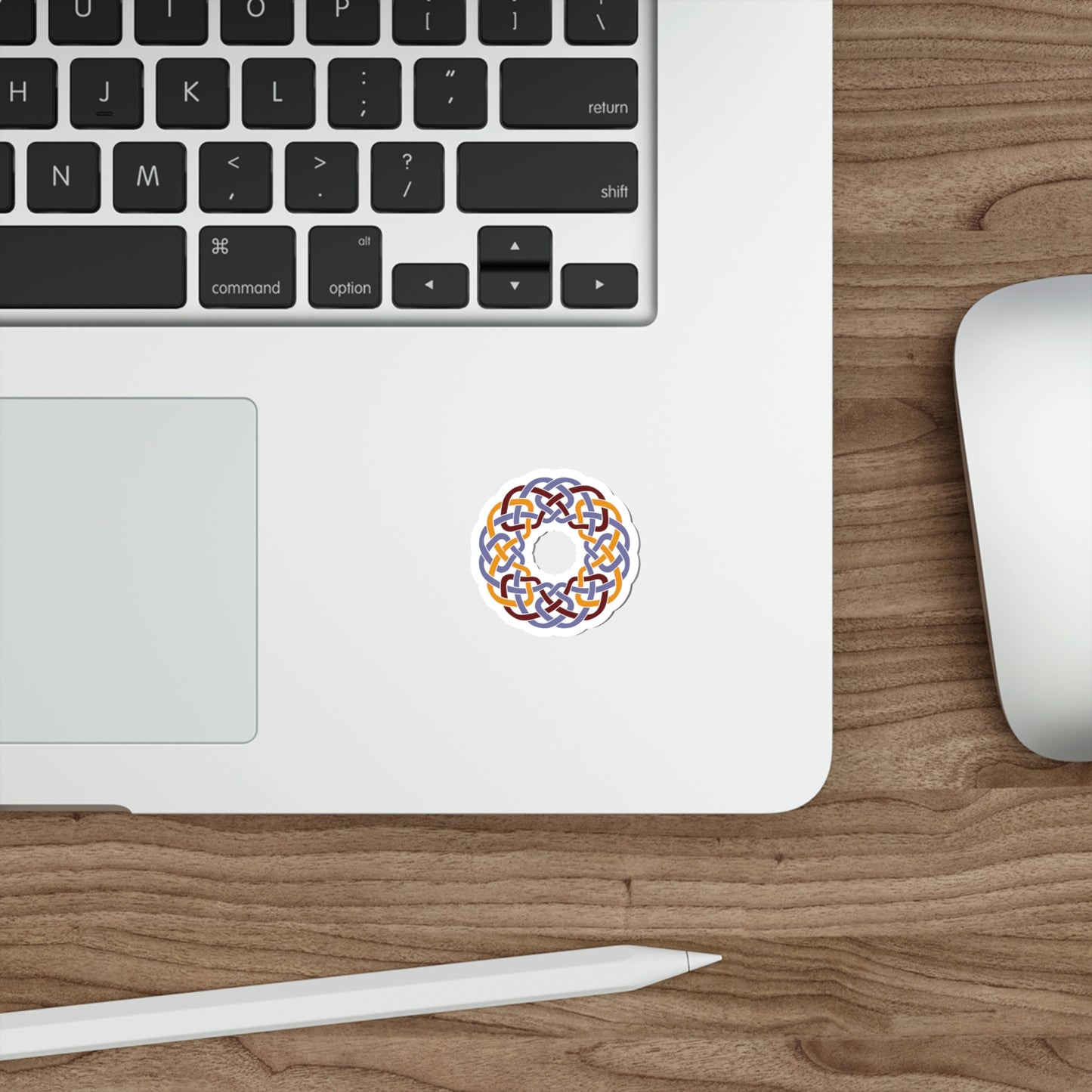 Red Yellow Blue Celtic Knot Die-Cut Stickers