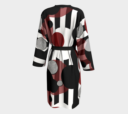 Black White Red Stripes Dots Piegnoir