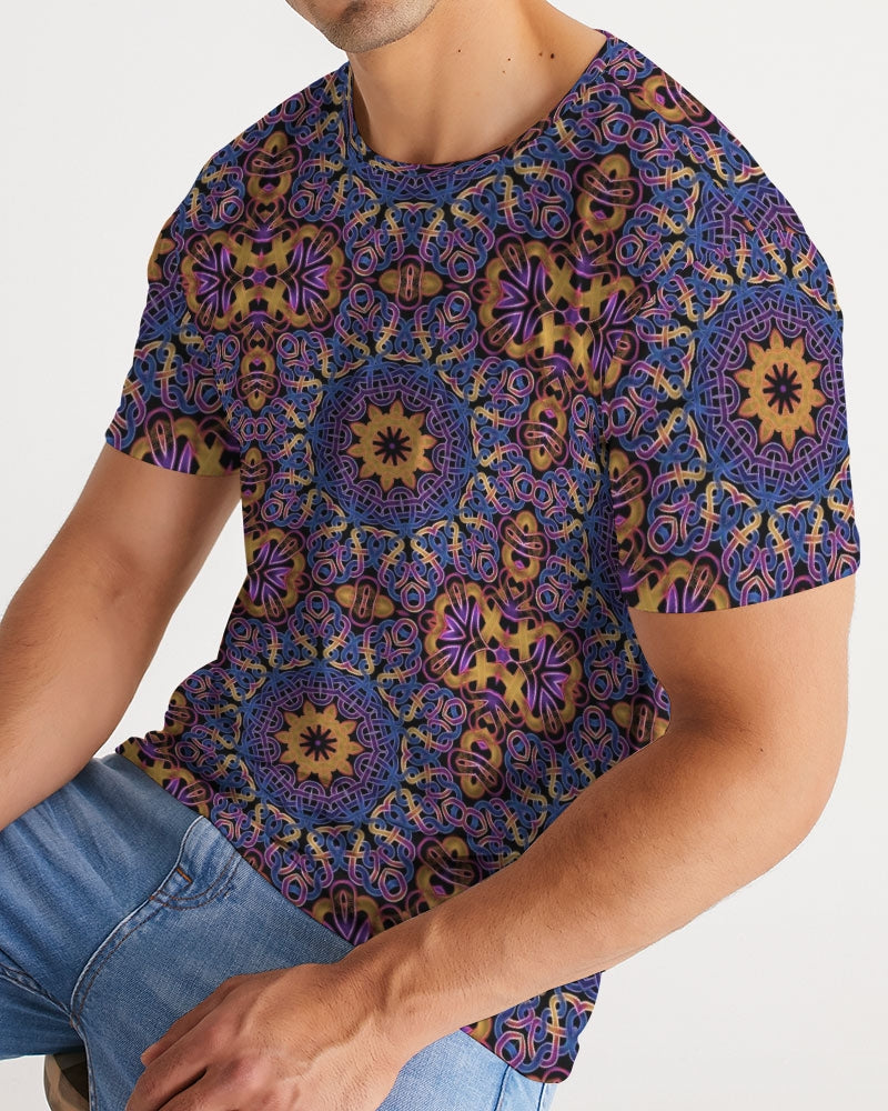 Blue Gold Celtic Kaleidoscope Men's Tee
