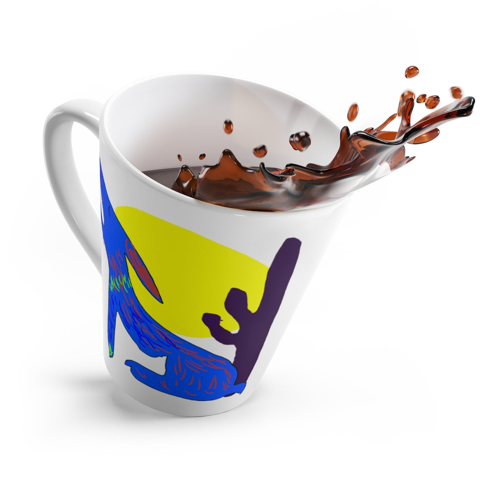 Blue Coyote Latte mug