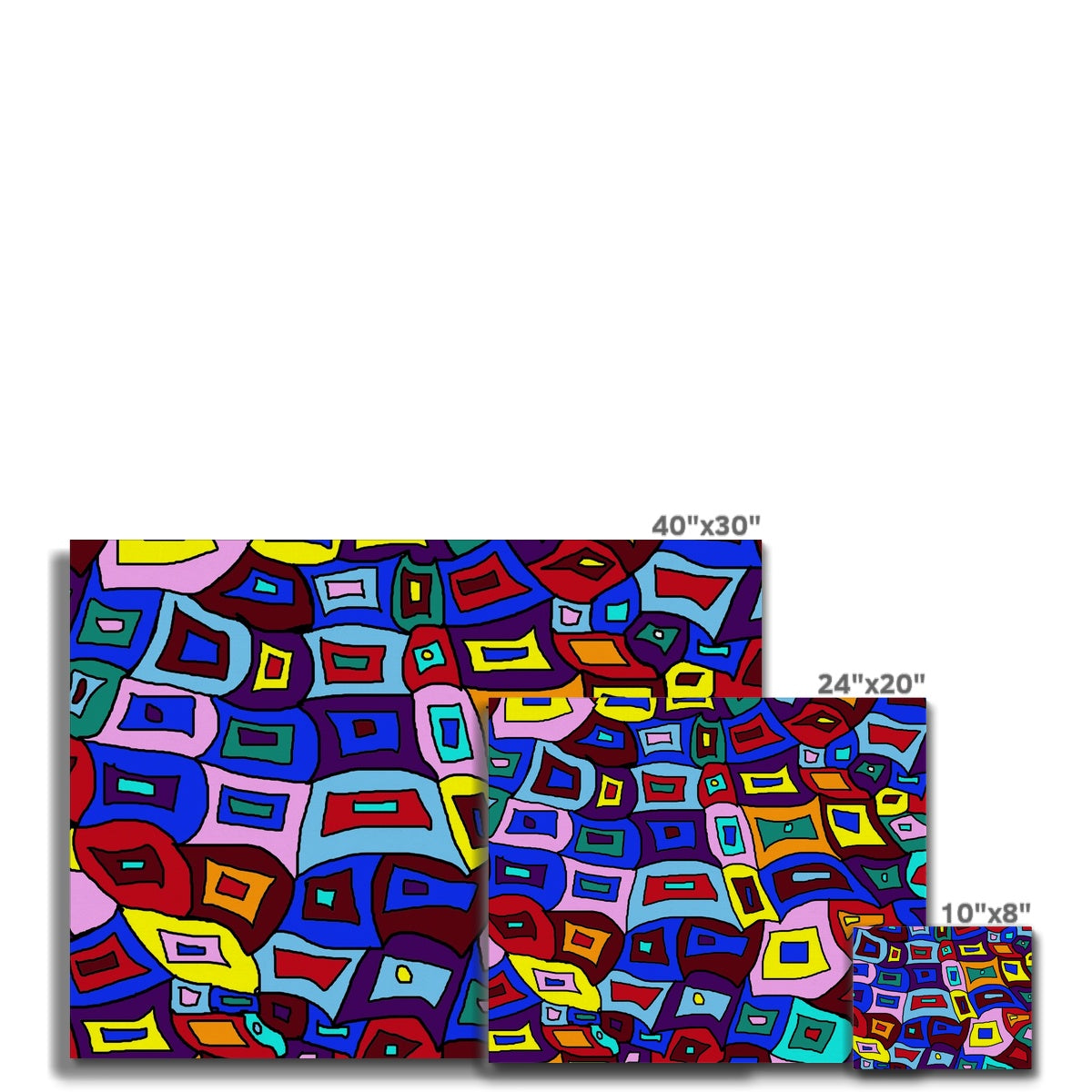 Wavy Square Pattern Canvas