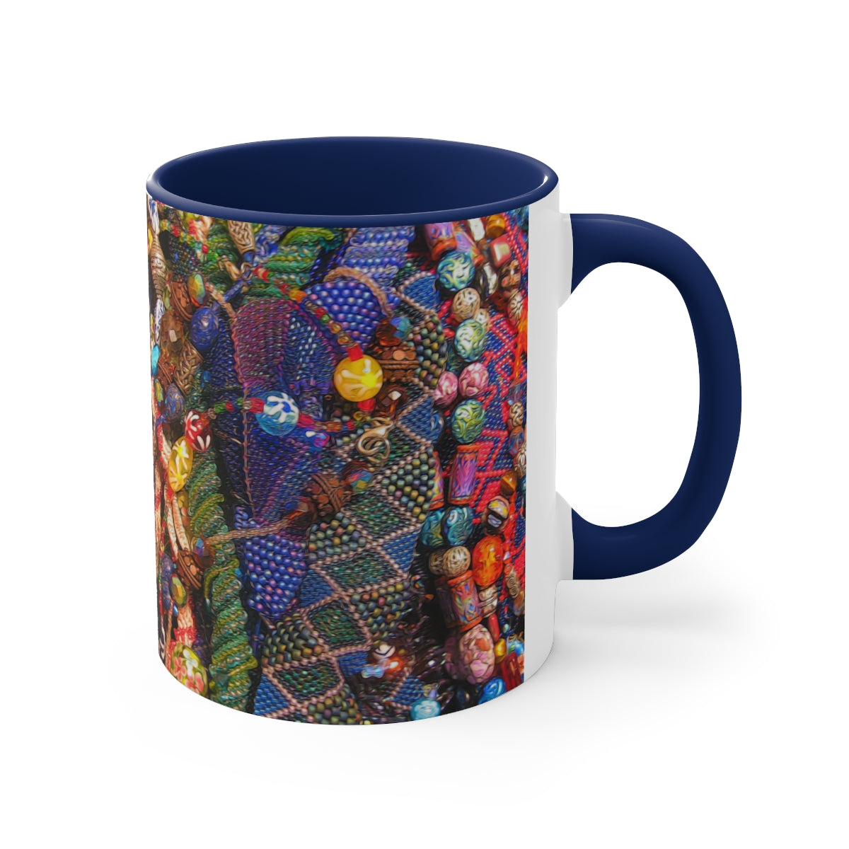 Beaded Jewelry Still Life Accent Coffee Mug, 11oz