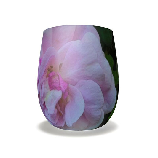 Wild Pink Rose Water Glass