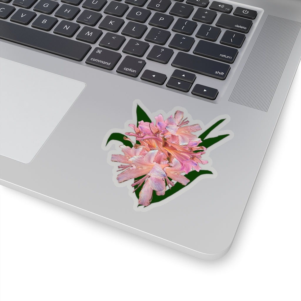 Pink Amaryllis Kiss-Cut Stickers