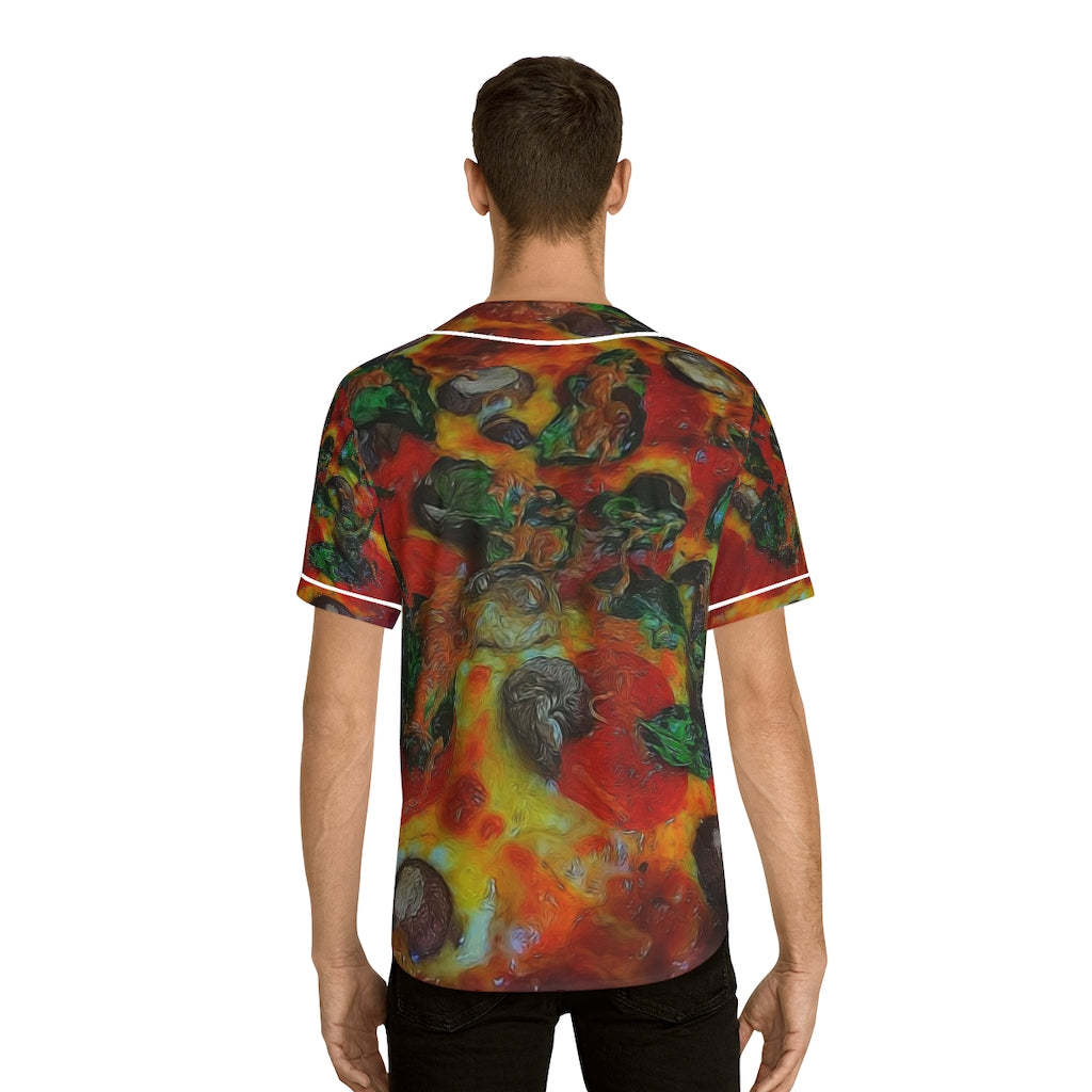 Pizza Men's Baseball Jersey (AOP)