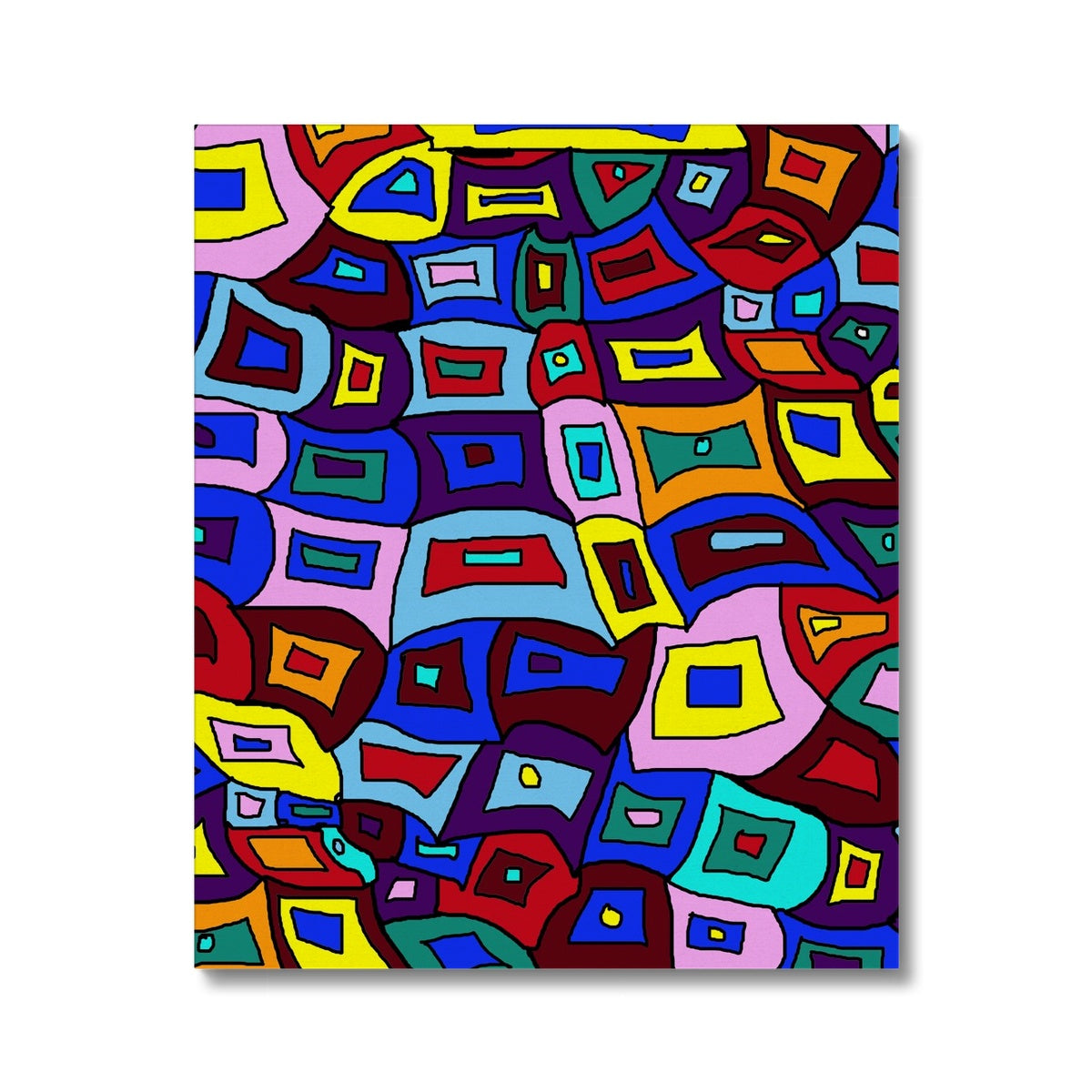Wavy Square Pattern Canvas