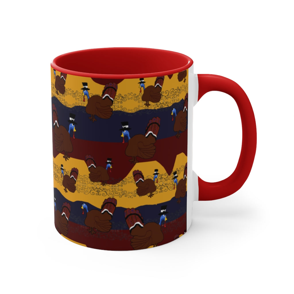 Turkey Pattern Accent Mug