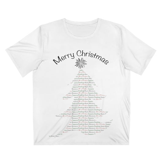 Merry Christmas Text Art Unisex AOP Cut & Sew T-Shirt