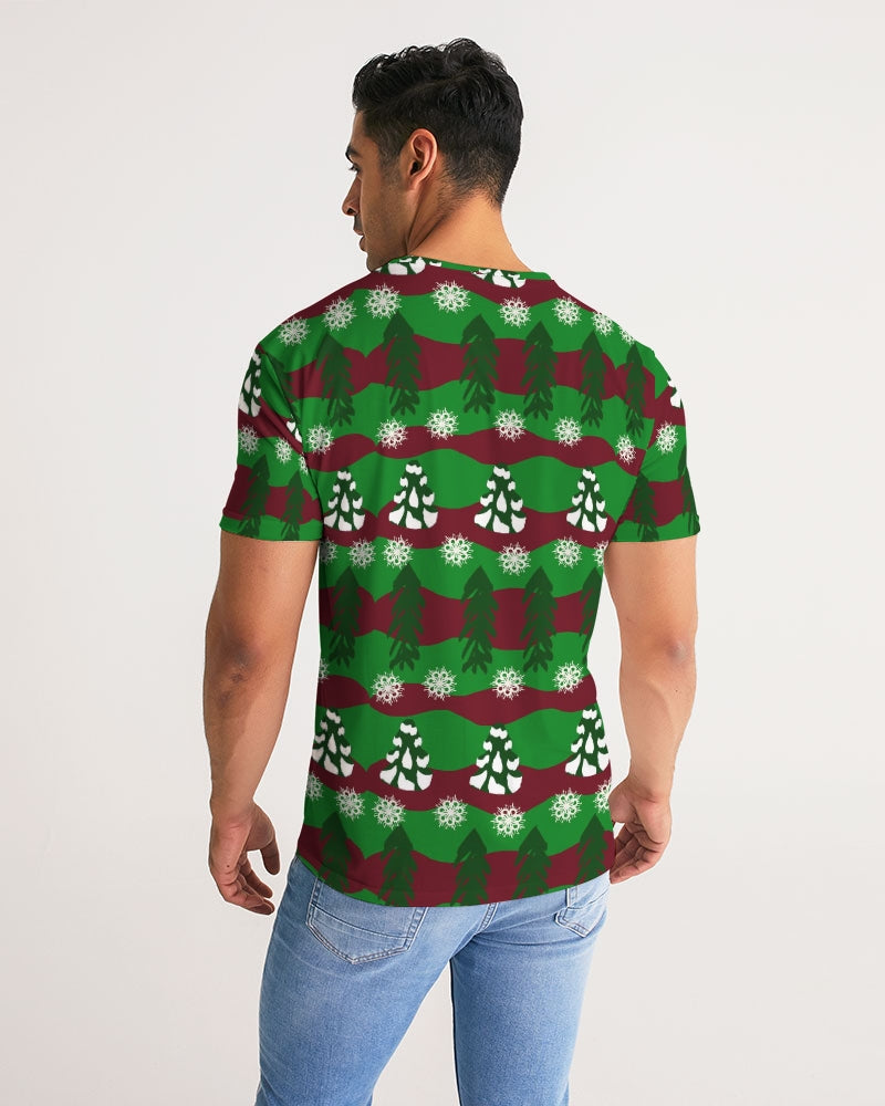 Snowy Evergreen Pattern Men's Tee