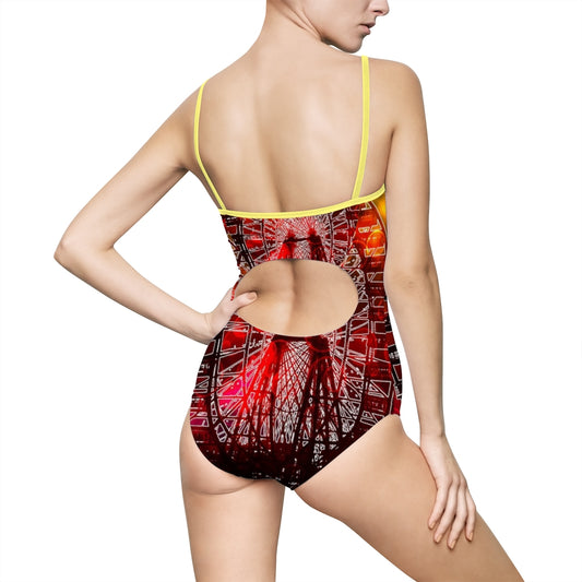 Vintage Ferris Wheel Women's One-piece Swimsuit