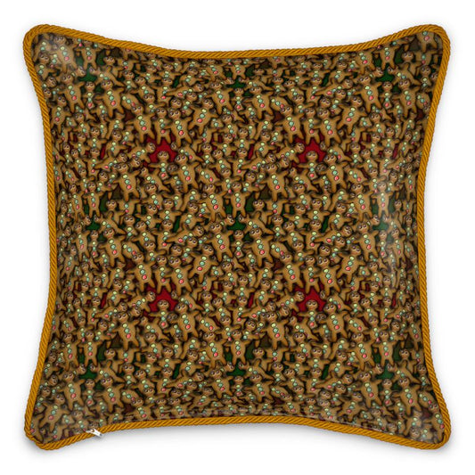 Gingerbread Cookie Silk Cushion
