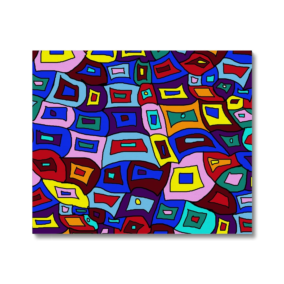 Wavy Square Pattern Canvas
