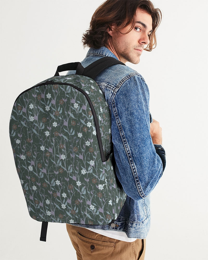 Violets On Gray Large Backpack