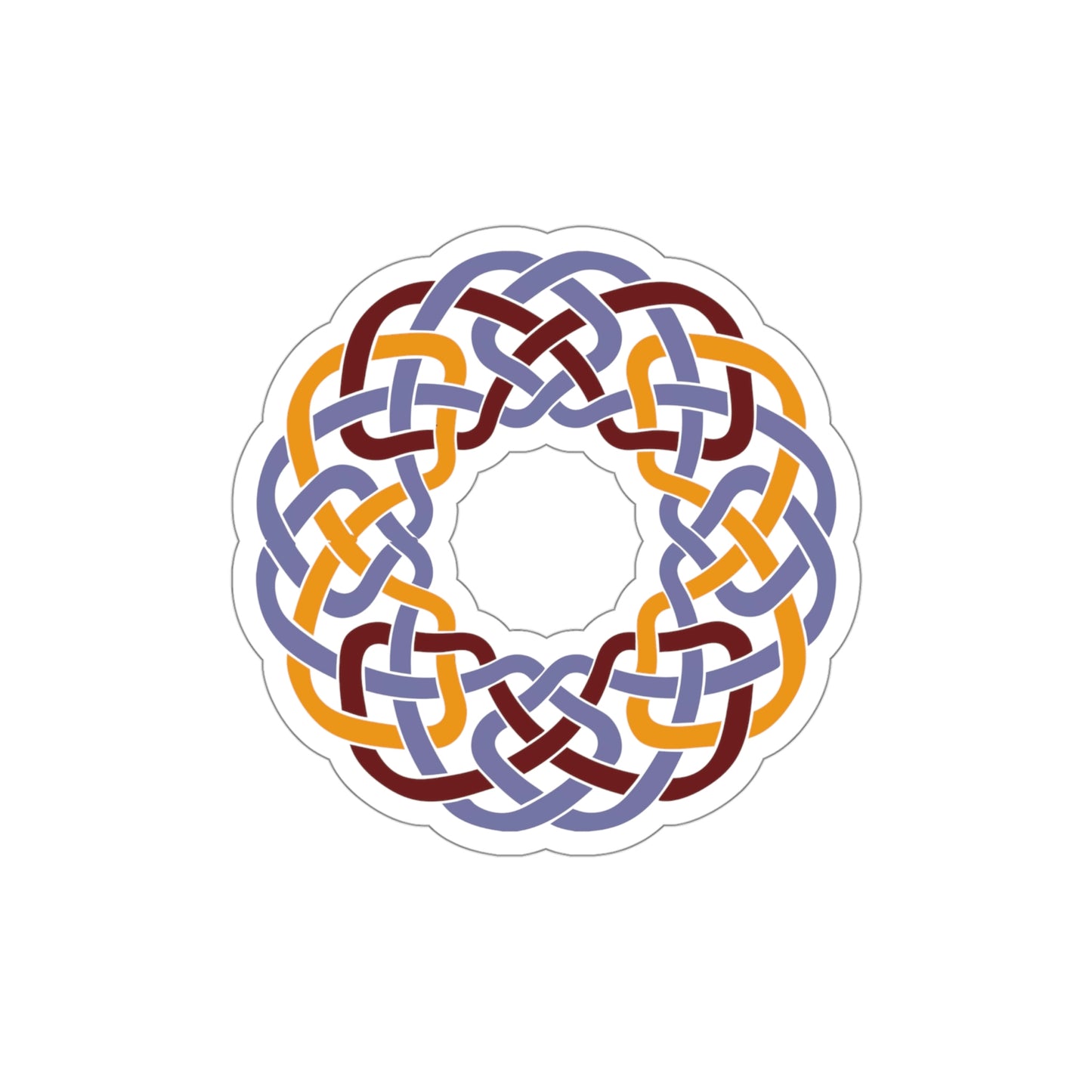 Red Yellow Blue Celtic Knot Die-Cut Stickers