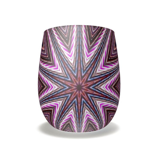 Candy Cane Kaleidoscope Water Glass