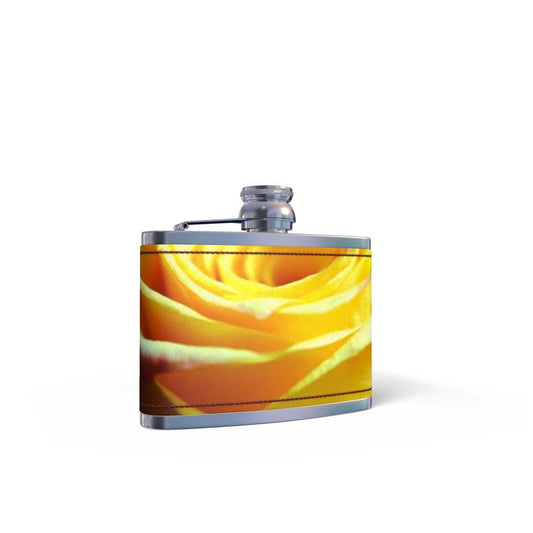 Yellow Rose Hip Flask